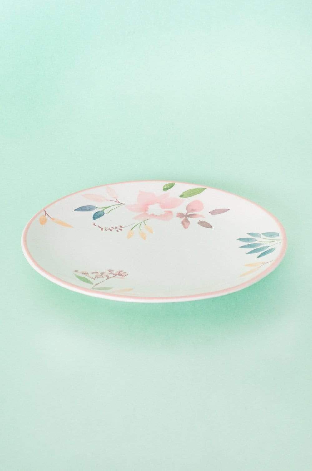 Floral Lace Handpainted Dinner Plates- Set of 6 - 8 inches - The Wishing Chair