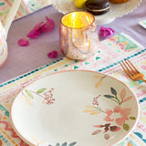 Floral Lace Handpainted Dinner Plates- Set of 6 - 8 inches - The Wishing Chair