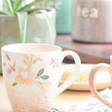 Floral Lace Handpainted Mug - Set of 2 - The Wishing Chair
