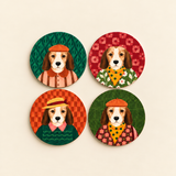 Baron Metal Coasters - Set of 4