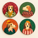 Baron Metal Coasters - Set of 4