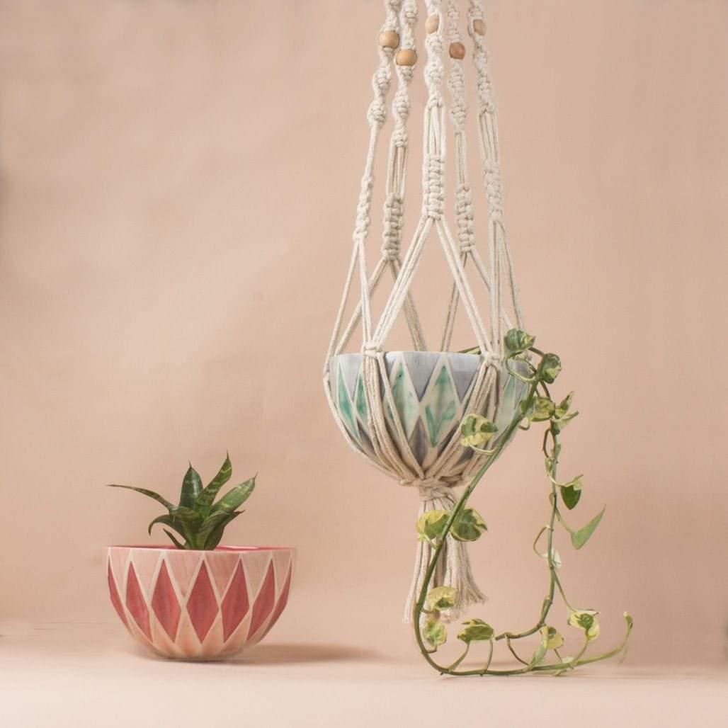 Harlequin Planter - Mint - The Wishing Chair