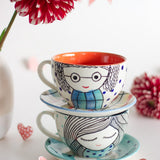 His and Her Morning Teacups and Saucers - The Wishing Chair