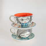 His and Her Morning Teacups and Saucers - The Wishing Chair