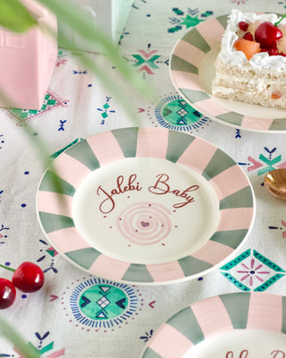 Jalebi Baby Handpainted Ceramic Dessert Plate 16.5 Cm
