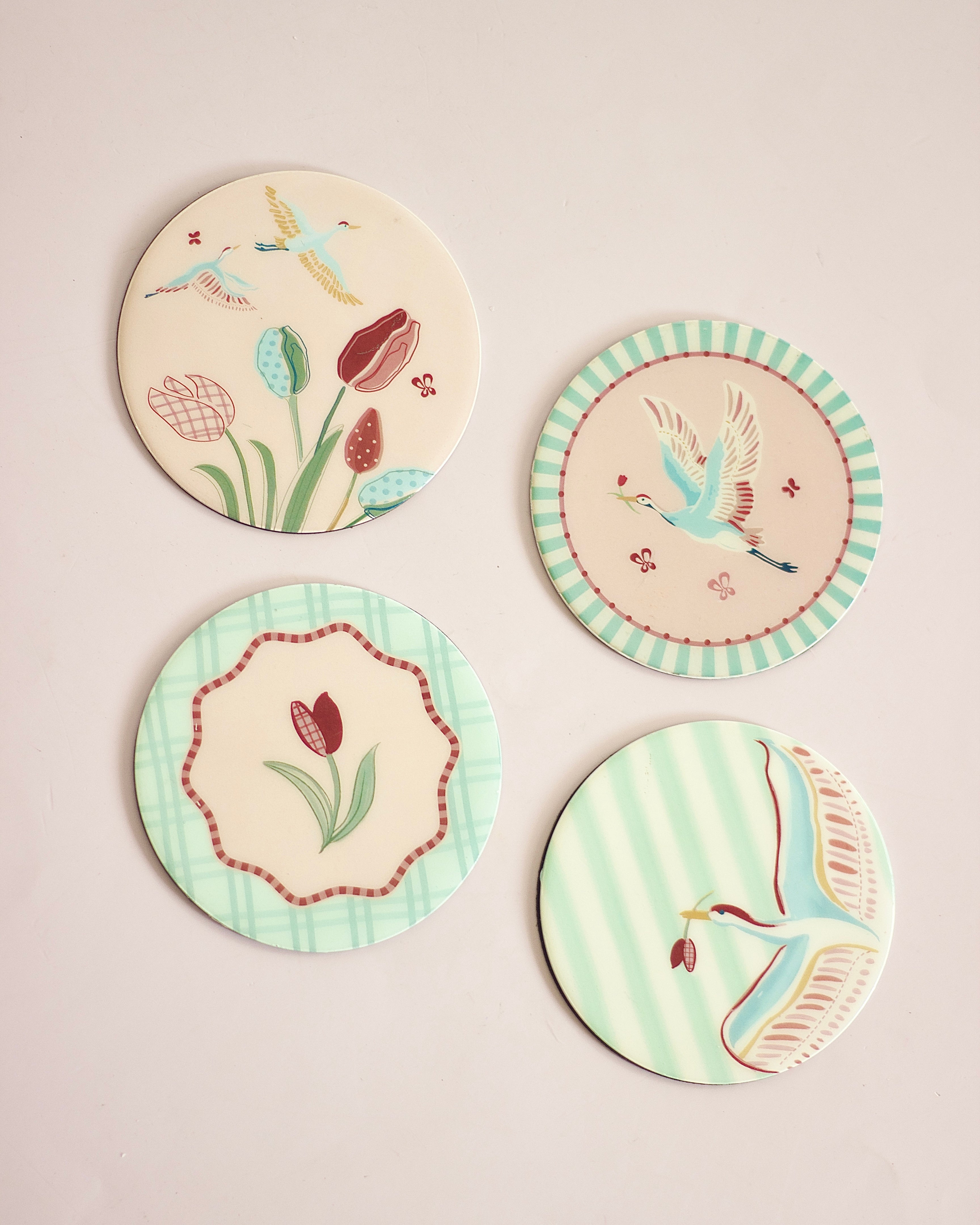 Skylark Metal Coasters - Set of 4