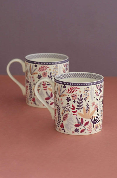 Jamun Fine China Mugs - Set of 2 - The Wishing Chair