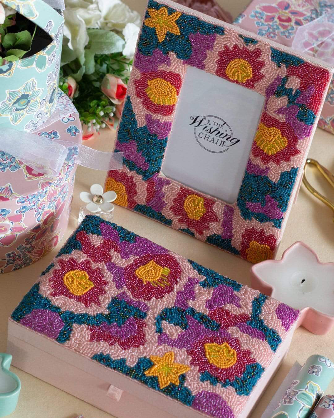 Jazberry Beaded Photo Frame - The Wishing Chair