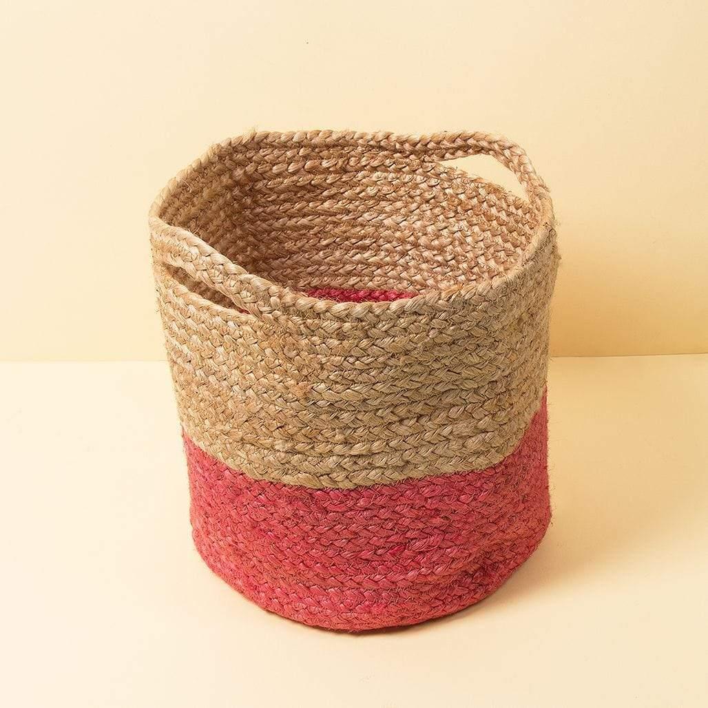Jute Storage Basket - Coral - The Wishing Chair