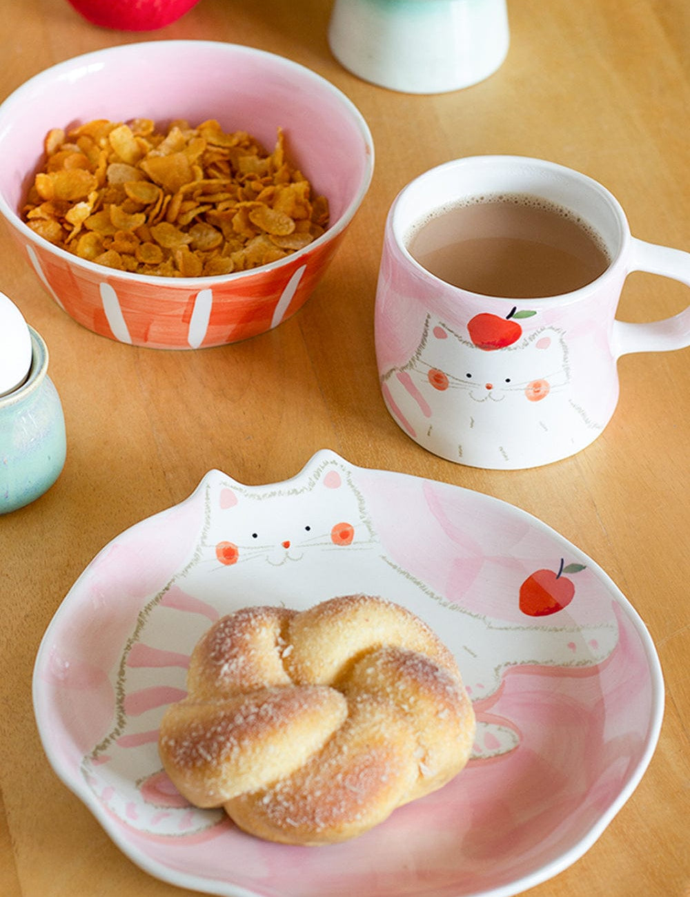 Lazy Cat Breakfast Set - Set Of 3 - The Wishing Chair