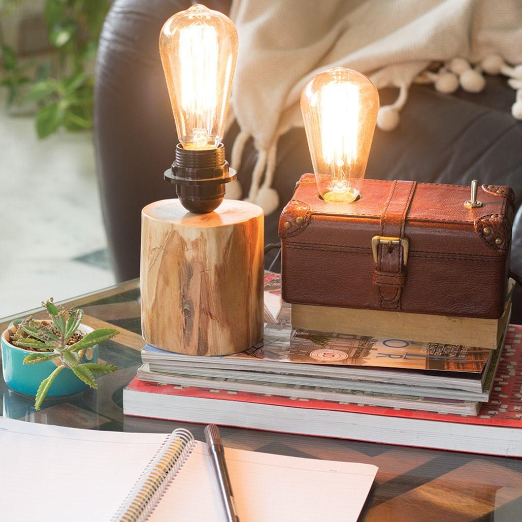 Leather Coated Box Lamp - The Wishing Chair
