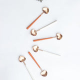 Little Hearts Dessert Spoons With Enamel Handle Set of 6 - The Wishing Chair
