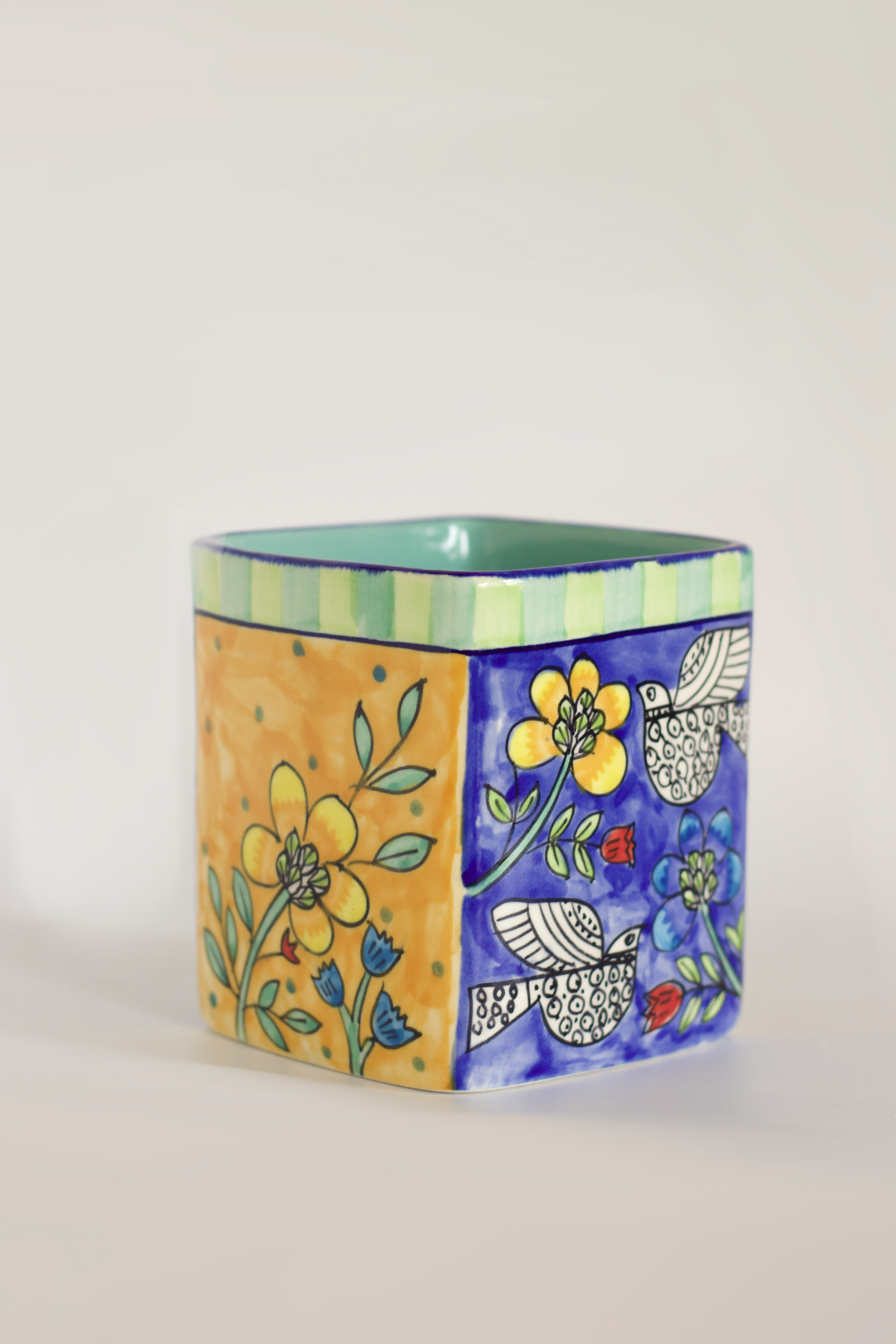 Perch Handpainted Ceramic Cutlery Holder