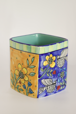 Perch Handpainted Ceramic Cutlery Holder