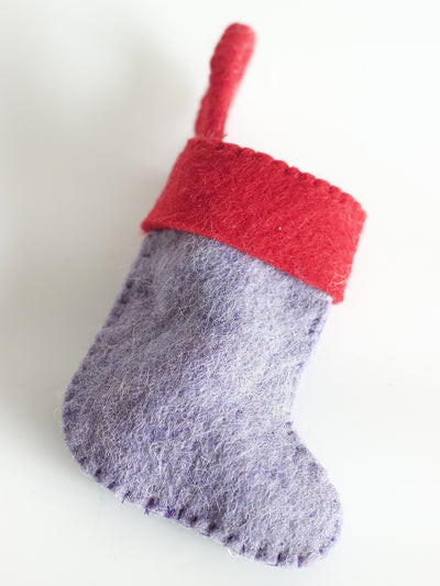 Holly Bouquet Felt Stocking Xmas Ornament
