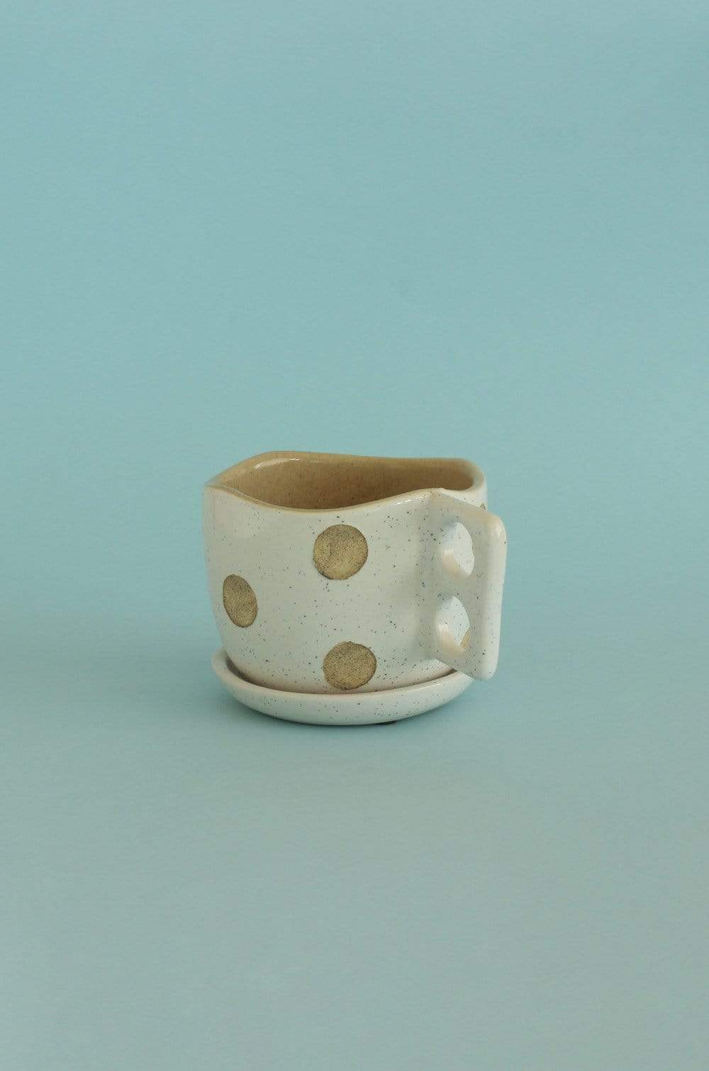 Madhatter Polka Dot Teacup White Planter - The Wishing Chair