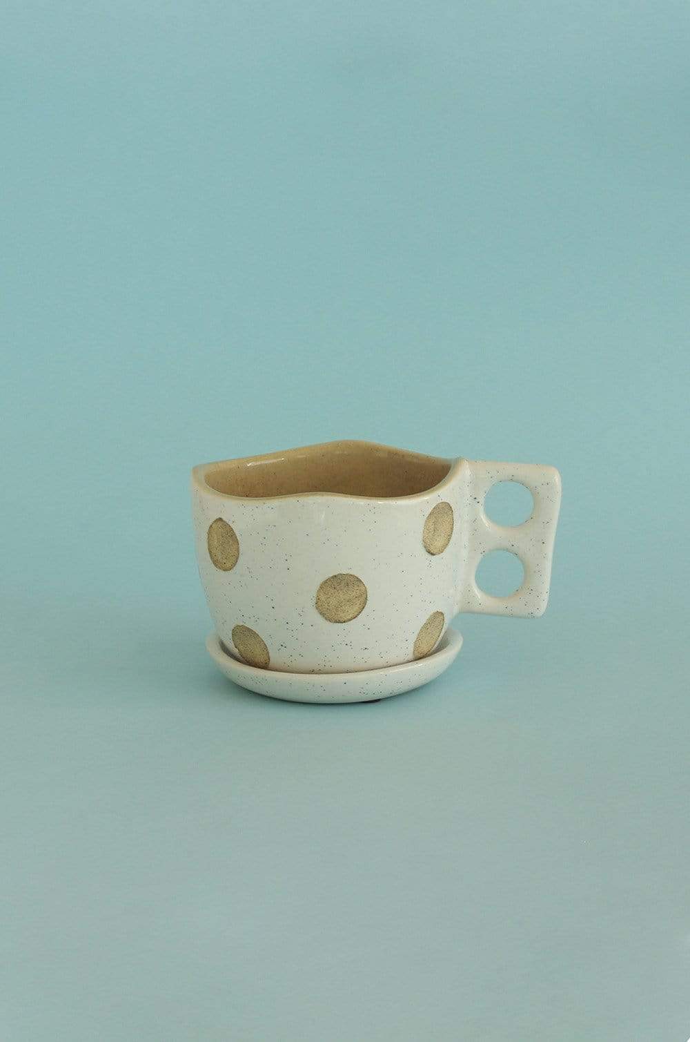 Madhatter Polka Dot Teacup White Planter - The Wishing Chair