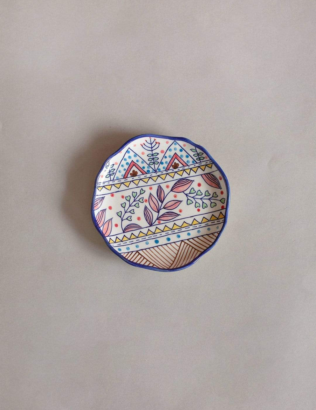 Magnolia Sky Handpainted Dessert Plates - Set Of 4 - The Wishing Chair