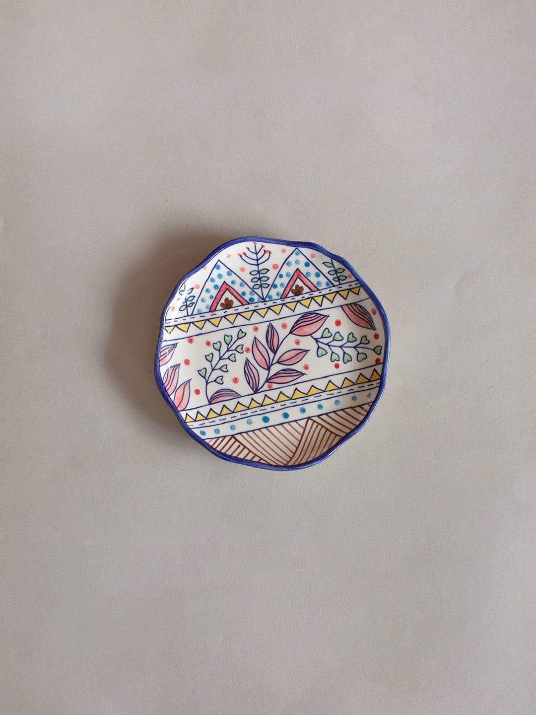 Magnolia Sky Handpainted Dessert Plates - Set Of 4 - The Wishing Chair