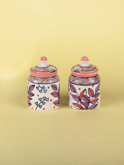 Magnolia Sky Handpainted Pickle Jars- Set Of 2 - The Wishing Chair