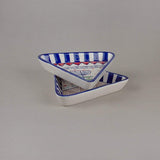 Magnolia Sky Handpainted Triangle Plates - Set Of 2 - The Wishing Chair