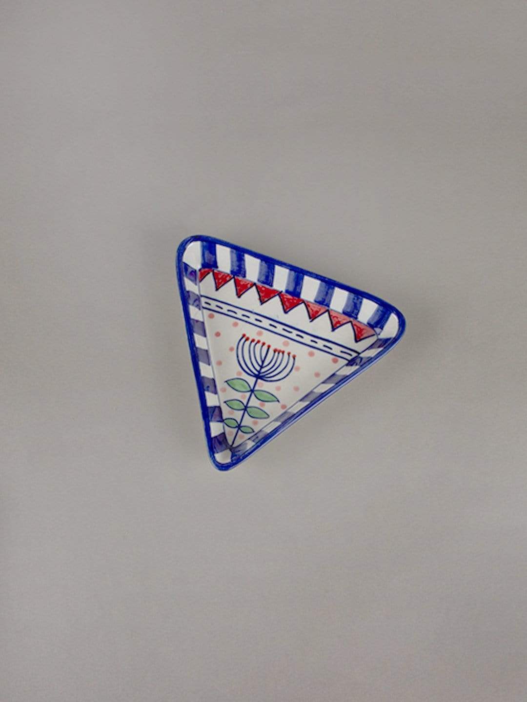 Magnolia Sky Handpainted Triangle Plates - Set Of 2 - The Wishing Chair