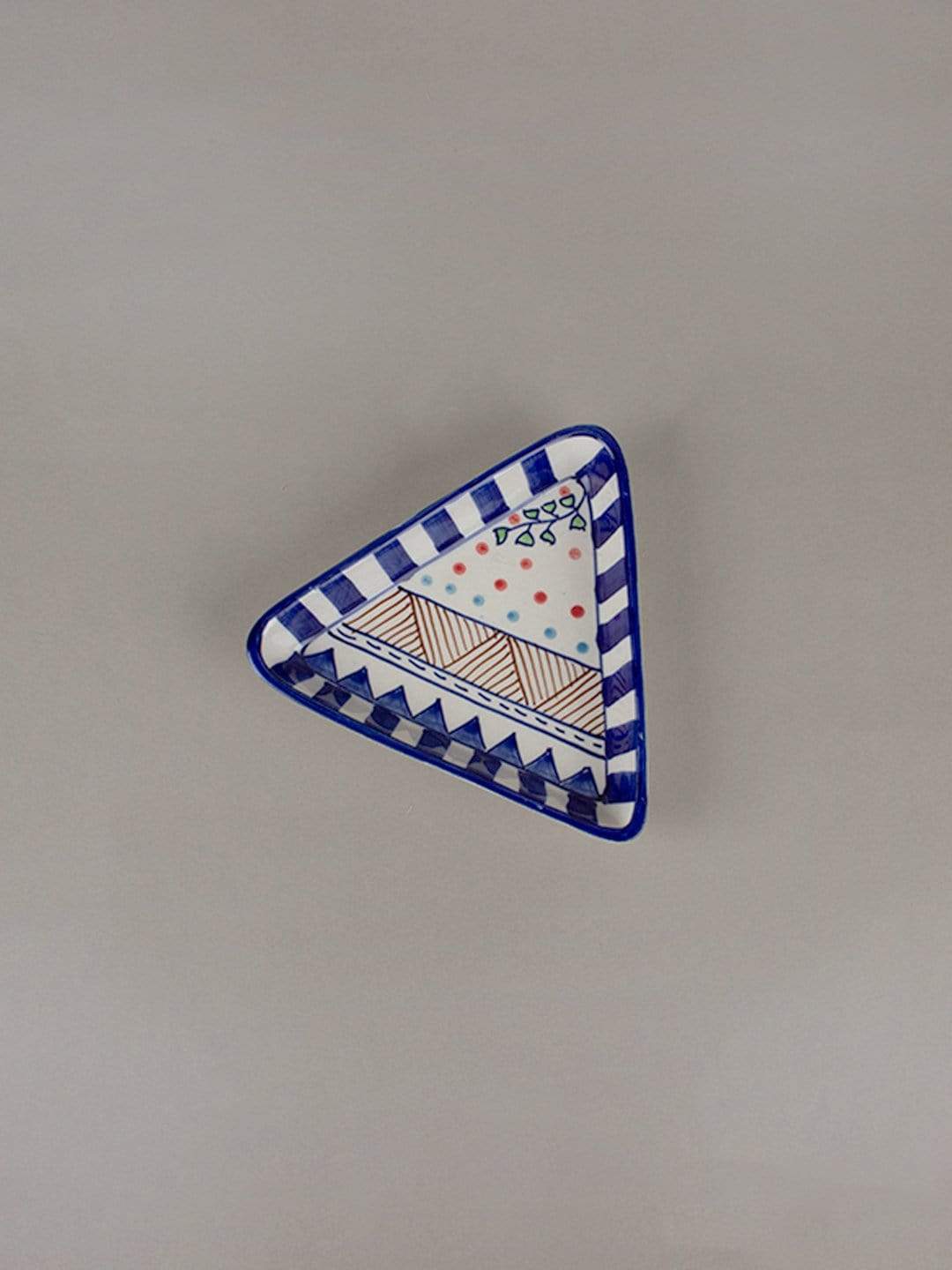 Magnolia Sky Handpainted Triangle Plates - Set Of 2 - The Wishing Chair