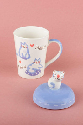 Meow Handpainted Mug with Lid - The Wishing Chair