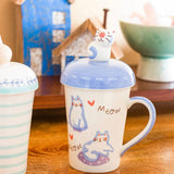 Meow Handpainted Mug with Lid - The Wishing Chair