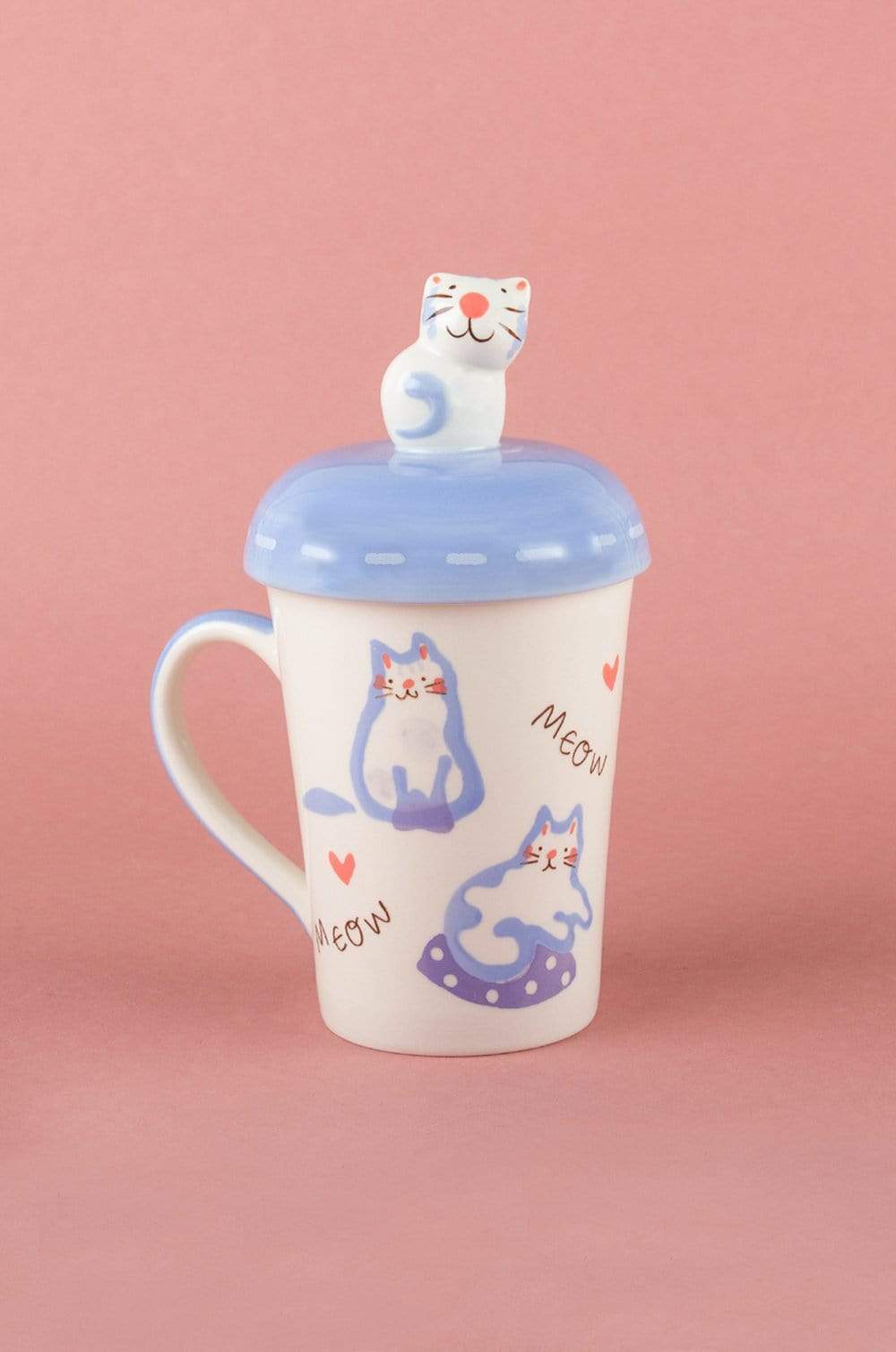 Meow Handpainted Mug with Lid - The Wishing Chair