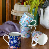 Midsummer Fine China Tea Mugs - Set of 4 - The Wishing Chair