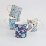 Midsummer Fine China Tea Mugs - Set of 4 - The Wishing Chair