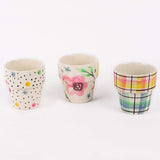 Miss Sunshine Planters With Wooden Tray -set Of 3 - The Wishing Chair