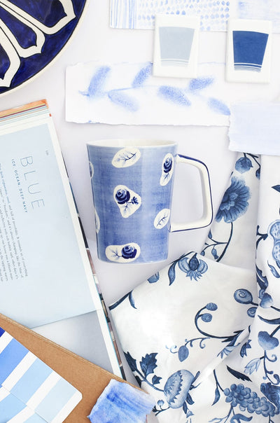 Mood Indigo Handpainted Ceramic Mug - The Wishing Chair