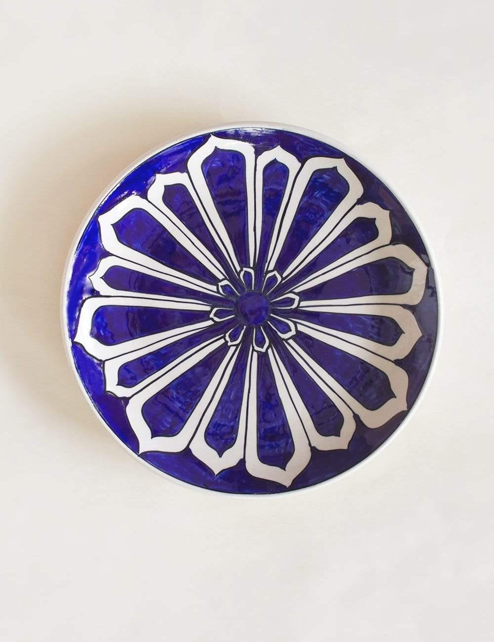 Mood Indigo Handpainted Stoneware Wall Plate / 10 Inches - The Wishing Chair