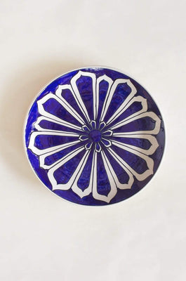 Mood Indigo Handpainted Stoneware Wall Plate / 10 Inches - The Wishing Chair