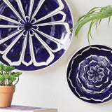 Mood Indigo Handpainted Stoneware Wall Plate / 10 Inches - The Wishing Chair