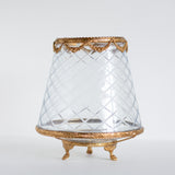 Moon Garden Glass & Metal Hurricane