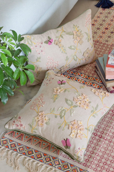 Noor Embroidered Cushion Cover - The Wishing Chair