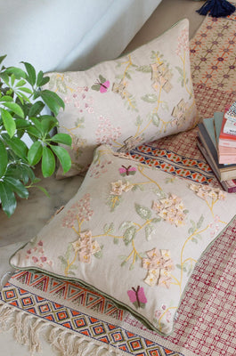 Noor Embroidered Cushion Cover - The Wishing Chair
