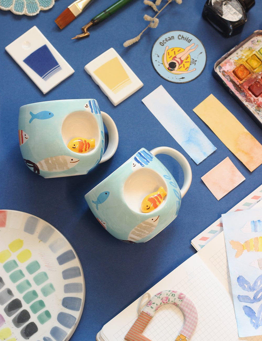 Peek a Boo Handpainted Ceramic Mug - The Wishing Chair