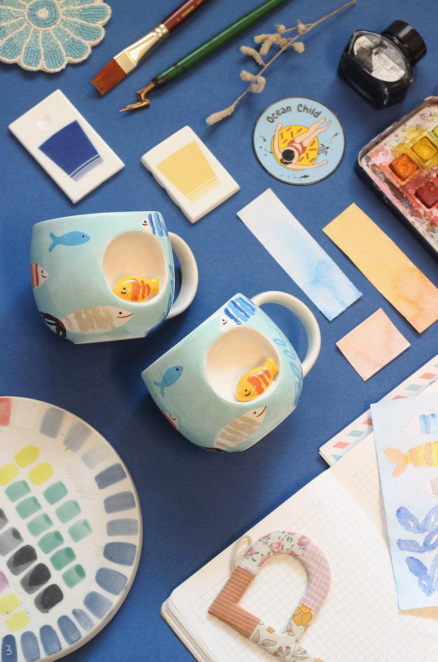 Peek a Boo Handpainted Ceramic Mug - The Wishing Chair