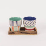 Planter- Set of 2 With Wooden Tray - The Wishing Chair
