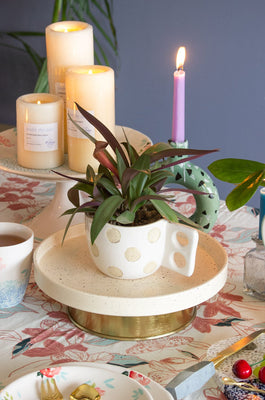 Plum Dandy Cakestand With Metallic Removable Stand - The Wishing Chair