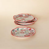 Poppy Petals Handpainted Dessert Plates - Set Of 4 - The Wishing Chair
