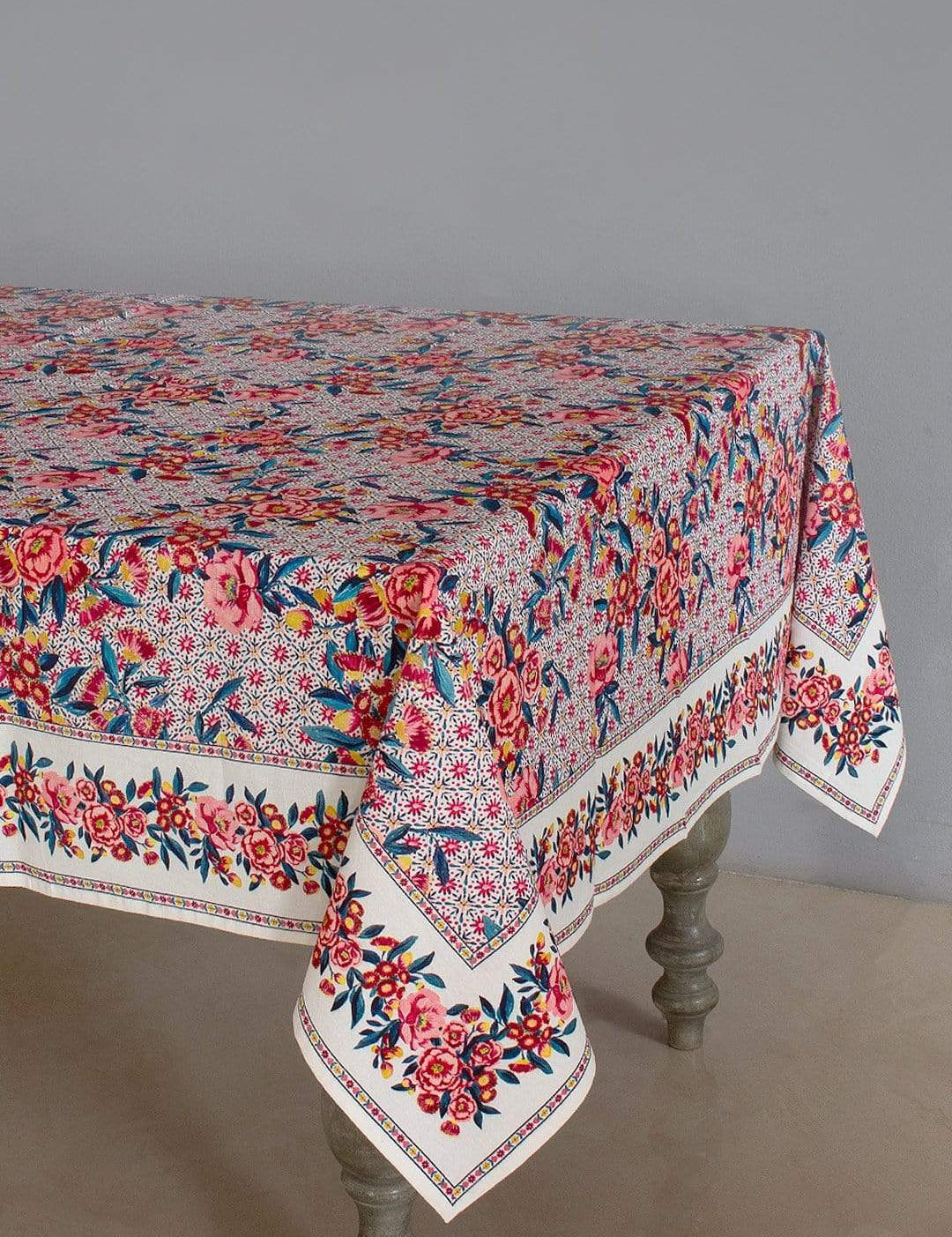 Poppy Petals Table Cover- 8 Seater - The Wishing Chair