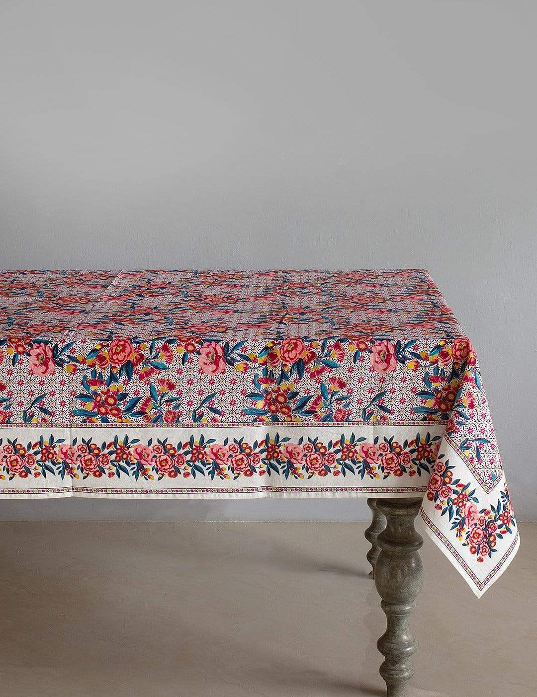 Poppy Petals Table Cover- 8 Seater - The Wishing Chair