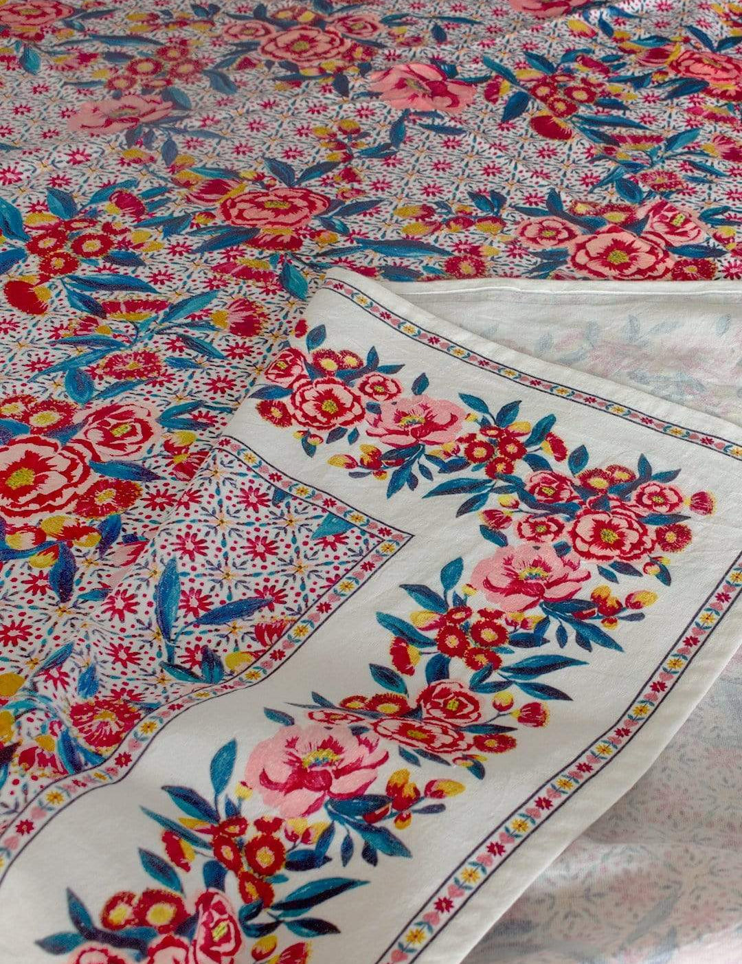 Poppy Petals Table Cover- 8 Seater - The Wishing Chair