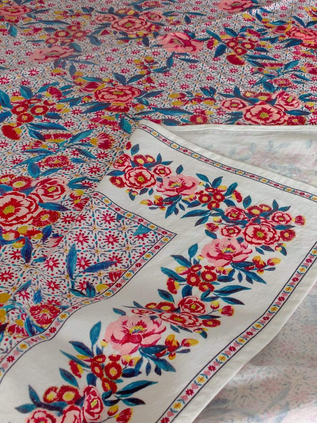 Poppy Petals Table Cover- 8 Seater - The Wishing Chair