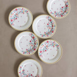 Raindrops And Roses Dessert Plate -set Of 6 - The Wishing Chair